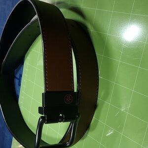 Brown leather belt